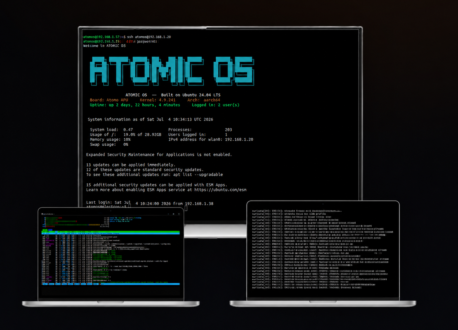AtomicOS on desktop and laptop devices